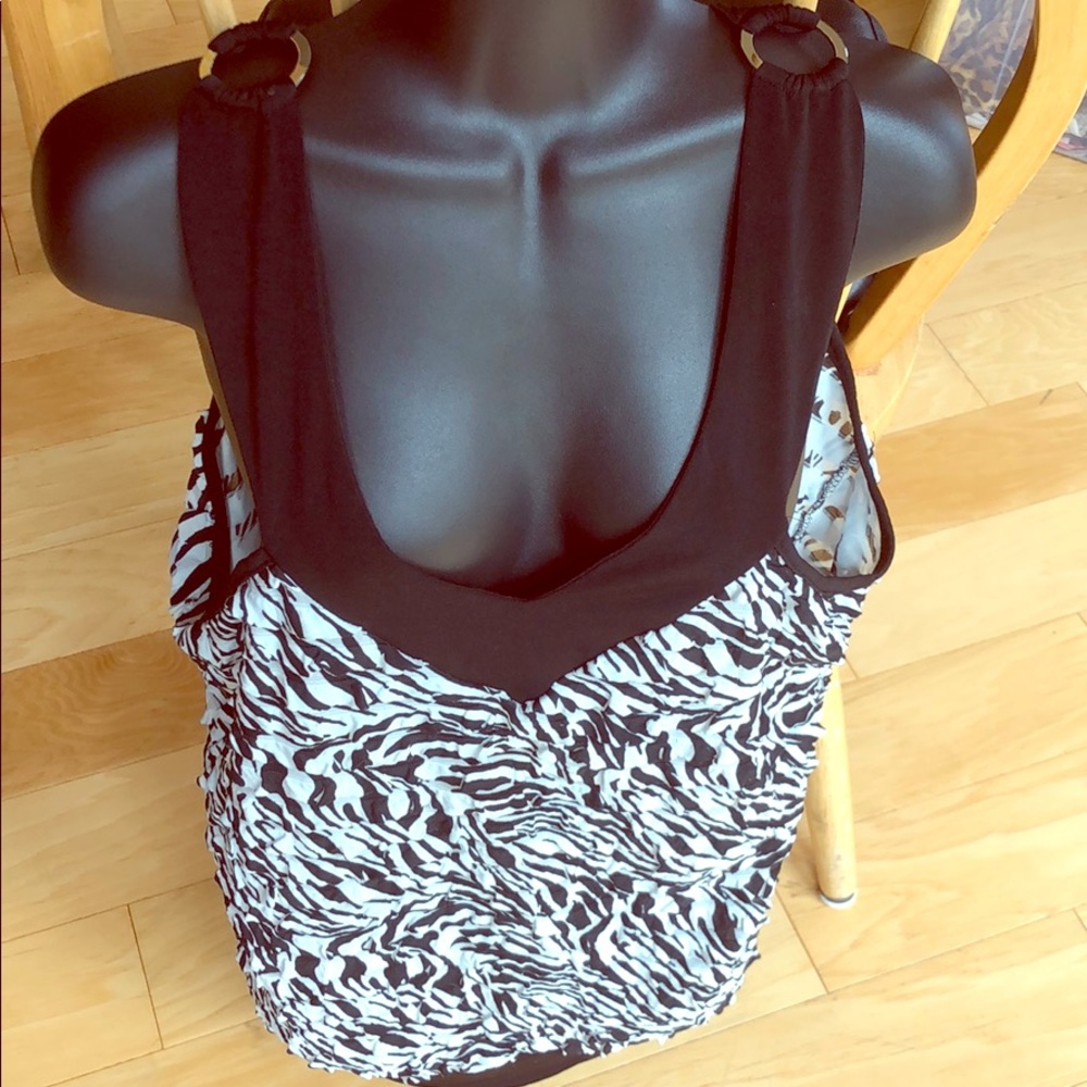Dots Zebra Striped Tank Top